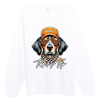 Vintage Orange Blooded Tennessee Dog Lover Rocky Top Outfit Premium Crewneck Sweatshirt