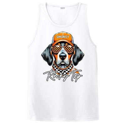 Vintage Orange Blooded Tennessee Dog Lover Rocky Top Outfit PosiCharge Competitor Tank