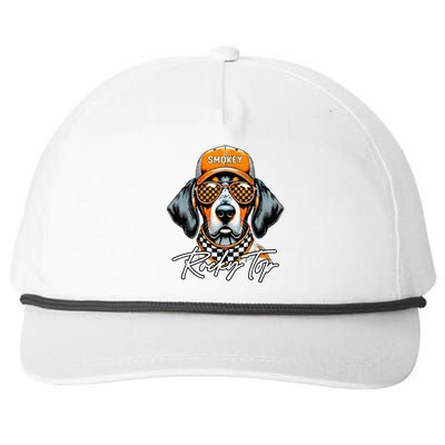 Vintage Orange Blooded Tennessee Dog Lover Rocky Top Outfit Snapback Five-Panel Rope Hat