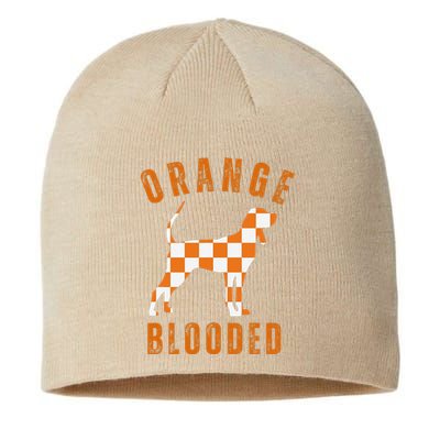 Vintage Orange Blooded Tennessee Dog Lover Tn Outfit Sustainable Beanie