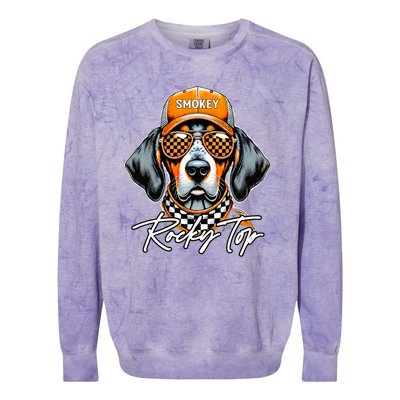 Vintage Orange Blooded Tennessee Dog Lover Colorblast Crewneck Sweatshirt