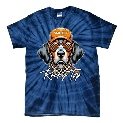 Vintage Orange Blooded Tennessee Dog Lover Tie-Dye T-Shirt