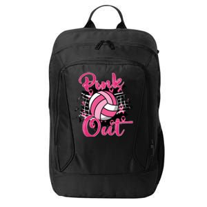 Volleyball Out Breast Cancer Awareness City Backpack