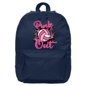 Volleyball Out Breast Cancer Awareness 16 in Basic Backpack