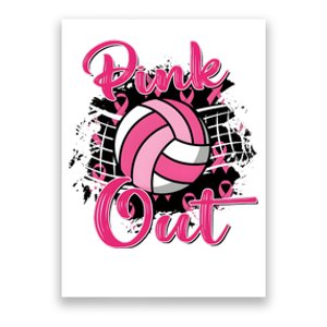 Volleyball Out Breast Cancer Awareness Poster