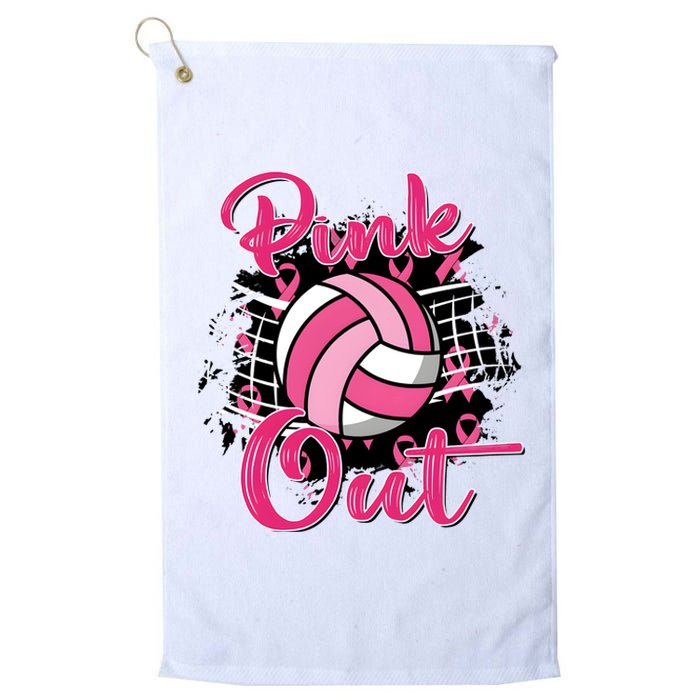 Volleyball Out Breast Cancer Awareness Platinum Collection Golf Towel