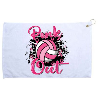 Volleyball Out Breast Cancer Awareness Grommeted Golf Towel