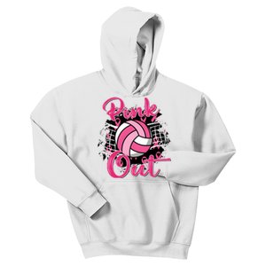 Volleyball Out Breast Cancer Awareness Kids Hoodie