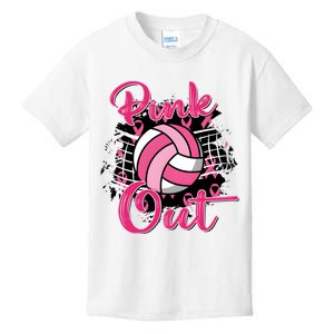 Volleyball Out Breast Cancer Awareness Kids T-Shirt