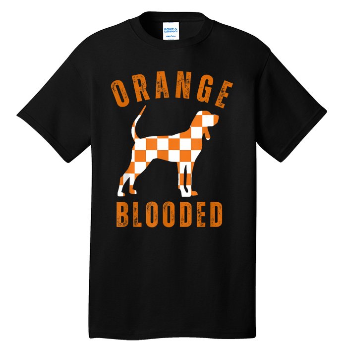 Vintage Orange Blooded Tennessee Dog Lover Tn Outfit Tall T-Shirt