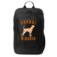 Vintage Orange Blooded Tennessee Dog Lover Tn Outfit City Backpack