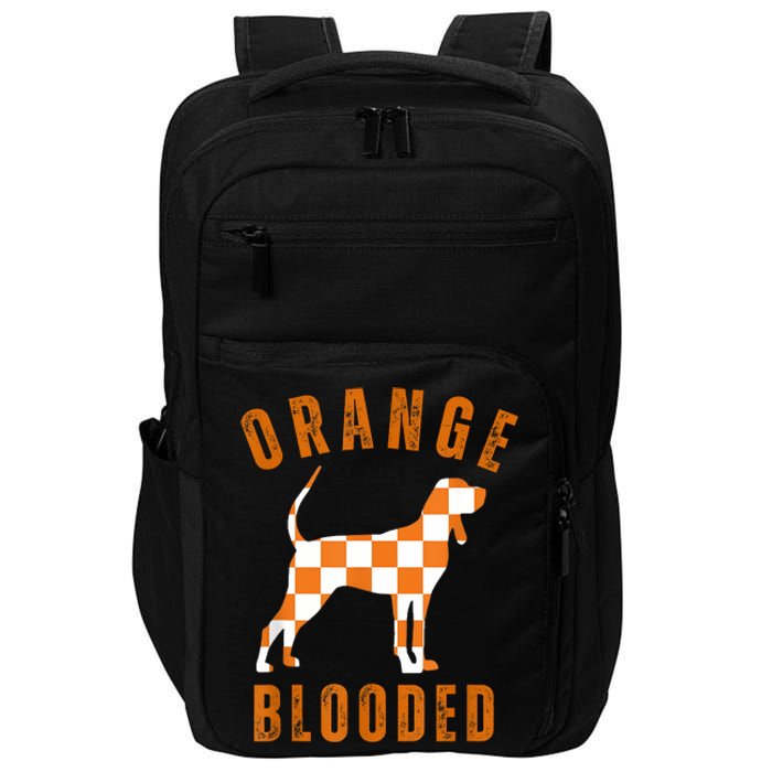 Vintage Orange Blooded Tennessee Dog Lover Tn Outfit Impact Tech Backpack