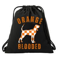 Vintage Orange Blooded Tennessee Dog Lover Tn Outfit Drawstring Bag