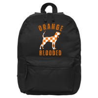 Vintage Orange Blooded Tennessee Dog Lover Tn Outfit 16 in Basic Backpack