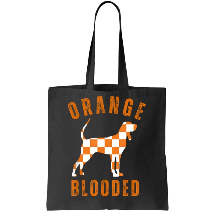 Vintage Orange Blooded Tennessee Dog Lover Tn Outfit Tote Bag