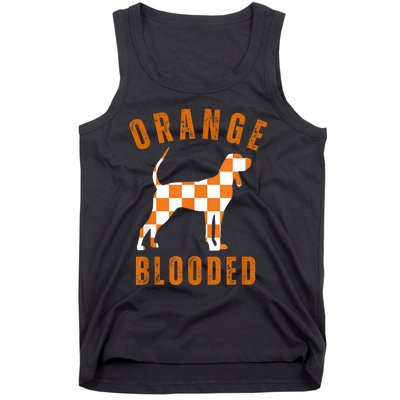 Vintage Orange Blooded Tennessee Dog Lover Tn Outfit Tank Top