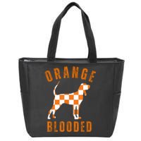 Vintage Orange Blooded Tennessee Dog Lover Tn Outfit Zip Tote Bag