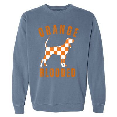 Vintage Orange Blooded Tennessee Dog Lover Tn Outfit Garment-Dyed Sweatshirt