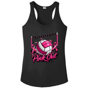 Volleyball Out Breast Cancer Awareness Ribbon Ladies PosiCharge Competitor Racerback Tank