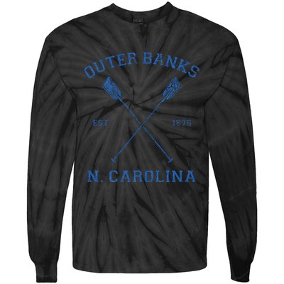 Vintage O.U.T.E.R B.A.N.K.S North Carolina Vacation Tie-Dye Long Sleeve Shirt