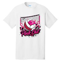 Volleyball Out Breast Cancer Awareness Ribbon Tall T-Shirt