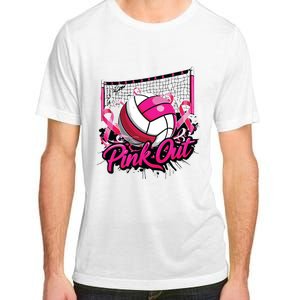 Volleyball Out Breast Cancer Awareness Ribbon Adult ChromaSoft Performance T-Shirt