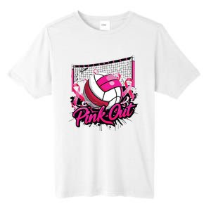 Volleyball Out Breast Cancer Awareness Ribbon Tall Fusion ChromaSoft Performance T-Shirt