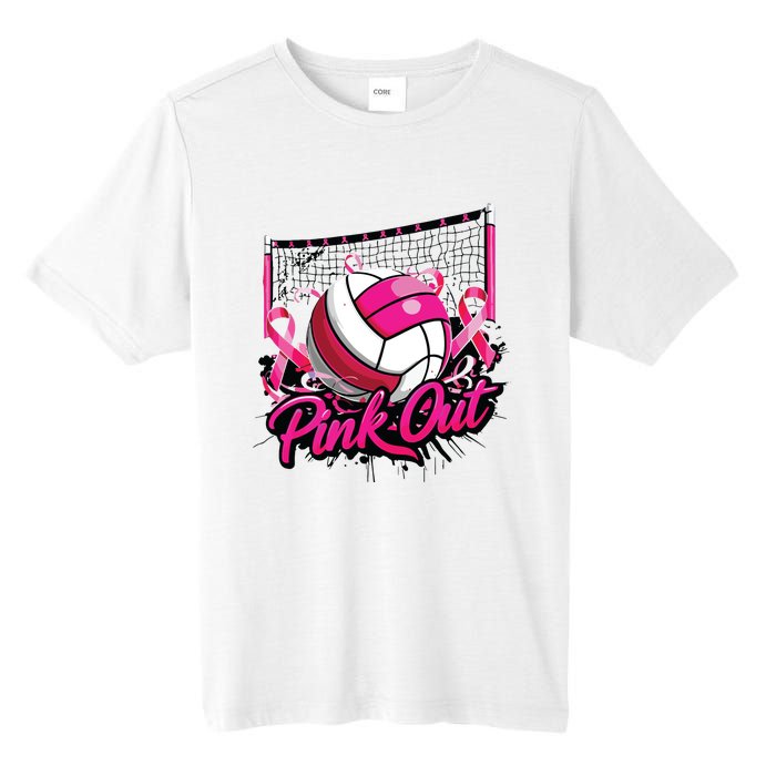 Volleyball Out Breast Cancer Awareness Ribbon Tall Fusion ChromaSoft Performance T-Shirt