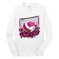 Volleyball Out Breast Cancer Awareness Ribbon Tall Long Sleeve T-Shirt