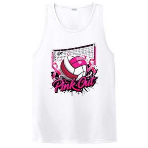 Volleyball Out Breast Cancer Awareness Ribbon PosiCharge Competitor Tank