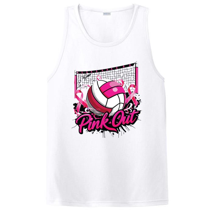 Volleyball Out Breast Cancer Awareness Ribbon PosiCharge Competitor Tank