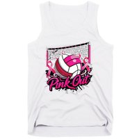 Volleyball Out Breast Cancer Awareness Ribbon Tank Top