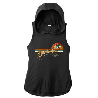 Vintage Oktoberfest Beer Drinking Party Oktoberfest Party Ladies PosiCharge Tri-Blend Wicking Draft Hoodie Tank