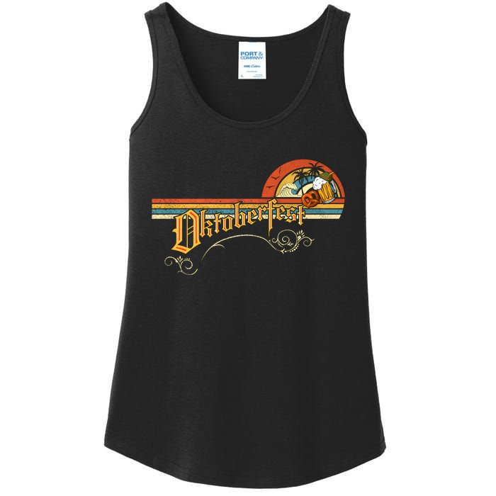 Vintage Oktoberfest Beer Drinking Party Oktoberfest Party Ladies Essential Tank