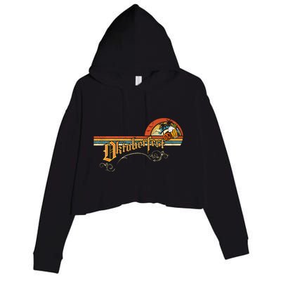 Vintage Oktoberfest Beer Drinking Party Oktoberfest Party Crop Fleece Hoodie