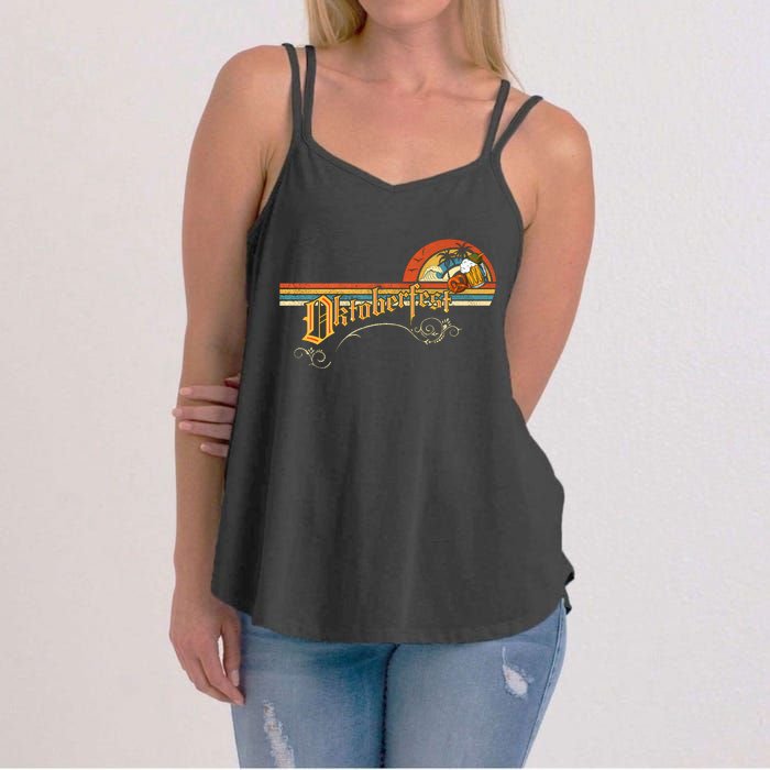 Vintage Oktoberfest Beer Drinking Party Oktoberfest Party Women's Strappy Tank