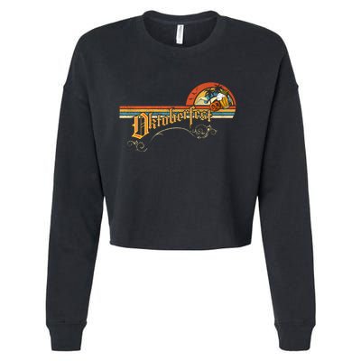 Vintage Oktoberfest Beer Drinking Party Oktoberfest Party Cropped Pullover Crew