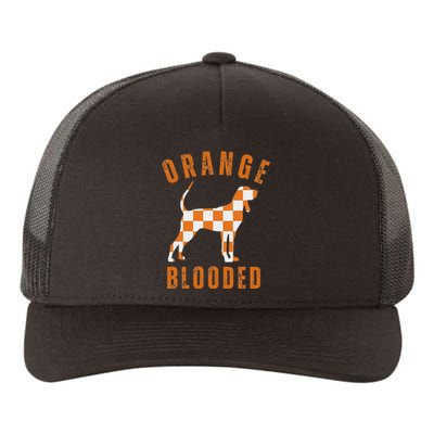 Vintage Orange Blooded Tennessee Dog Lover Tn Outfit Yupoong Adult 5-Panel Trucker Hat