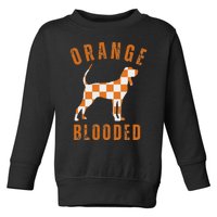 Vintage Orange Blooded Tennessee Dog Lover Tn Outfit Toddler Sweatshirt