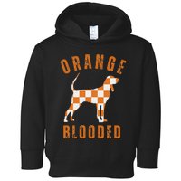 Vintage Orange Blooded Tennessee Dog Lover Tn Outfit Toddler Hoodie