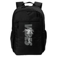 Vibes Of Course Summer Palm Tree Vintage Daily Commute Backpack