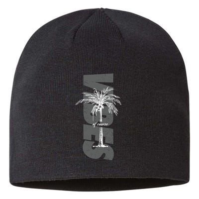 Vibes Of Course Summer Palm Tree Vintage Sustainable Beanie
