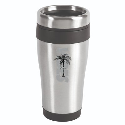 Vibes Of Course Summer Palm Tree Vintage 16oz Travel Tumbler
