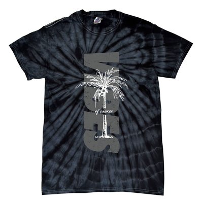 Vibes Of Course Summer Palm Tree Vintage Tie-Dye T-Shirt