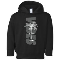 Vibes Of Course Summer Palm Tree Vintage Toddler Hoodie