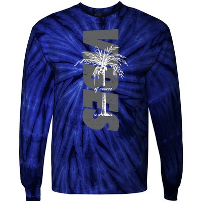 Vibes Of Course Summer Palm Tree Vintage Tie-Dye Long Sleeve Shirt