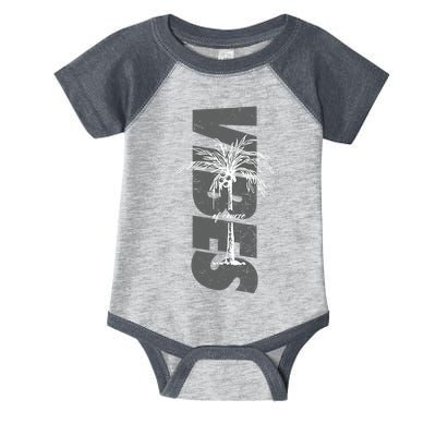 Vibes Of Course Summer Palm Tree Vintage Infant Baby Jersey Bodysuit
