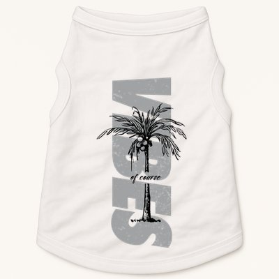 Vibes Of Course Summer Palm Tree Vintage Doggie Tank