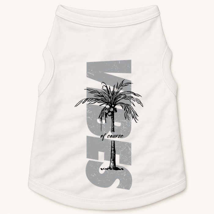Vibes Of Course Summer Palm Tree Vintage Doggie Tank