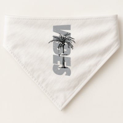 Vibes Of Course Summer Palm Tree Vintage USA-Made Doggie Bandana